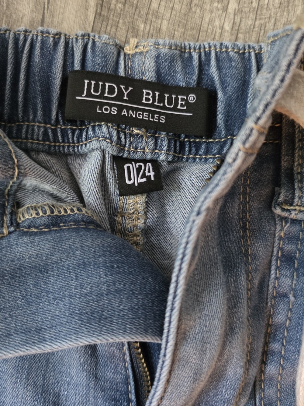 Judy Blue Light Blue Drawstring Boyfriend Jeans - Picture 5 of 7
